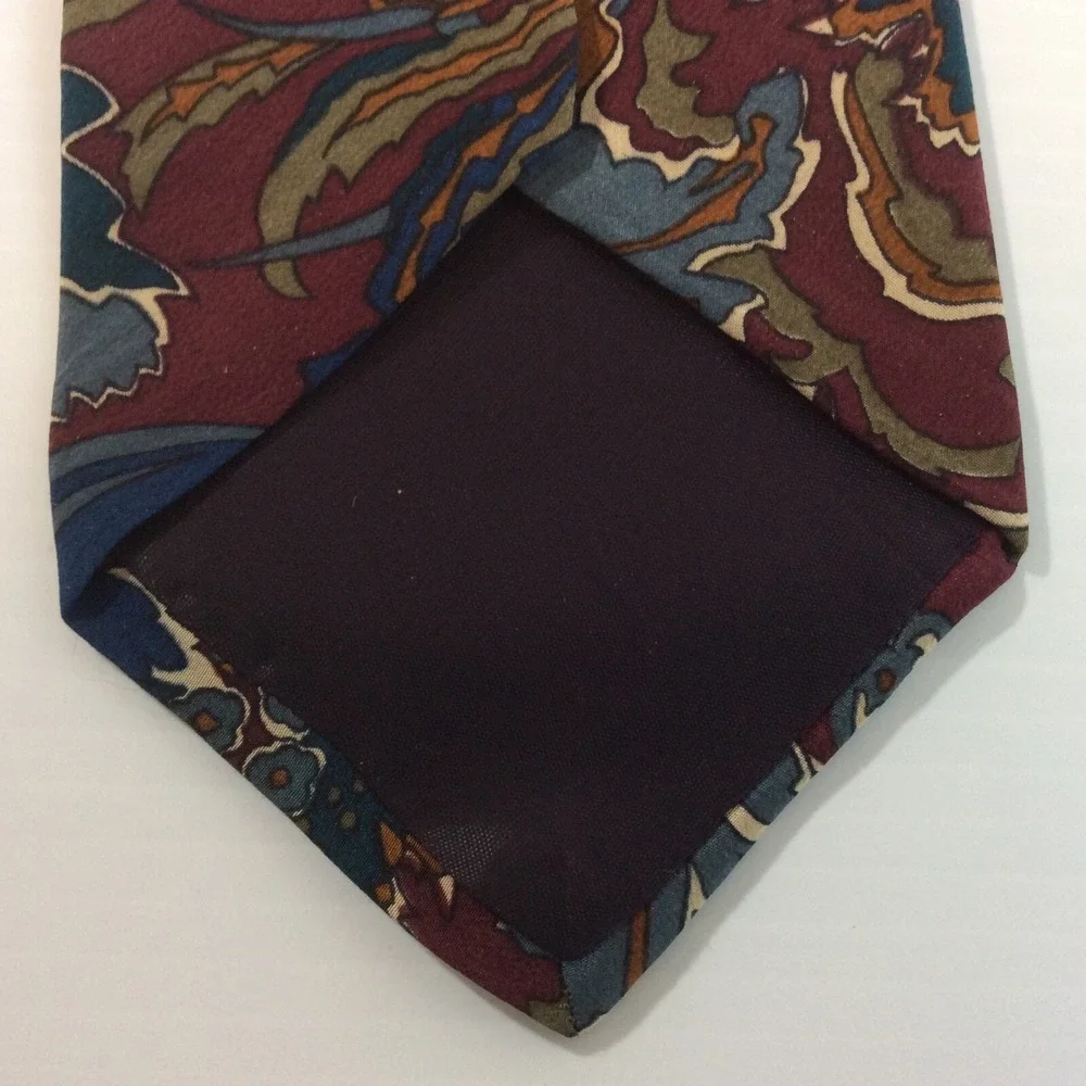 CELLINI Collection MENS TIE NECKTIE 3.75 in Burgundy Olive Rust Blue